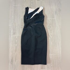 KAREN MILLEN Black and White Classy Classic Sheath Dress Size 8 NWT